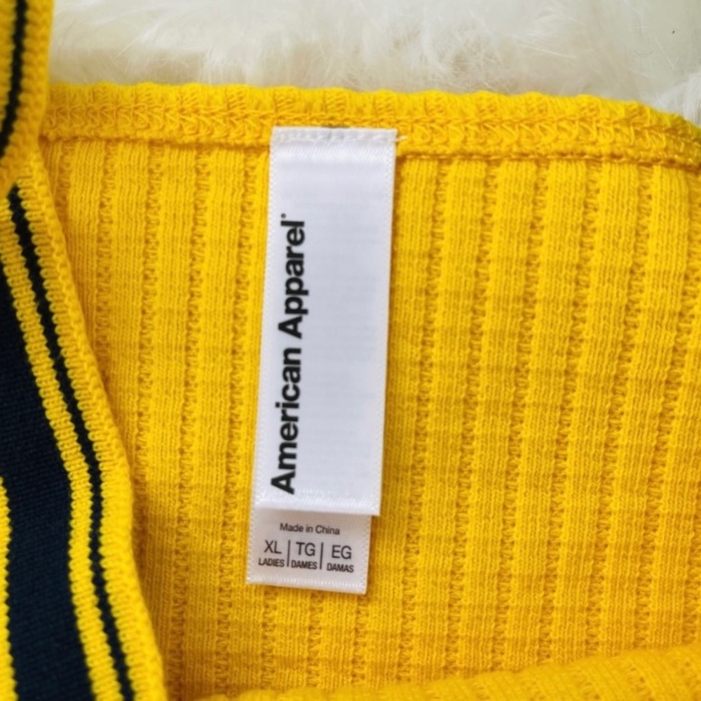 American Apparel NWOT Thick Ribbed Crop Top XL - Picture 3 of 4